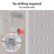 No-drill pegboard mounting detail